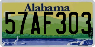 AL license plate 57AF303