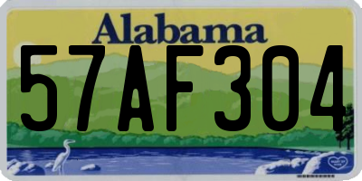 AL license plate 57AF304