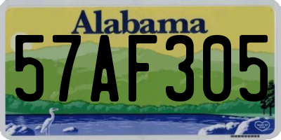 AL license plate 57AF305