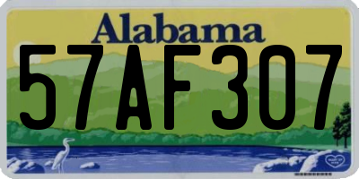 AL license plate 57AF307