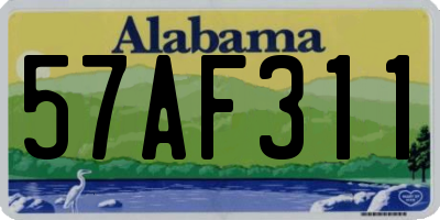 AL license plate 57AF311
