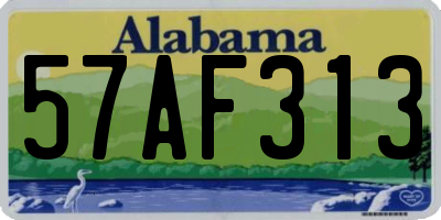 AL license plate 57AF313