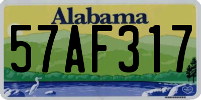 AL license plate 57AF317