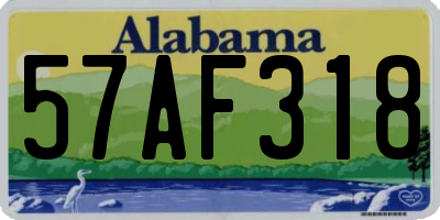 AL license plate 57AF318