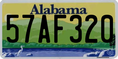 AL license plate 57AF320
