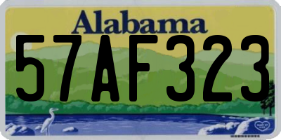 AL license plate 57AF323