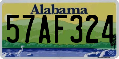 AL license plate 57AF324