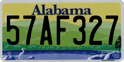 AL license plate 57AF327