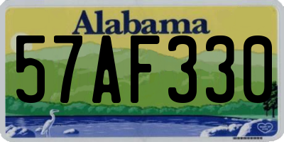 AL license plate 57AF330