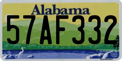 AL license plate 57AF332