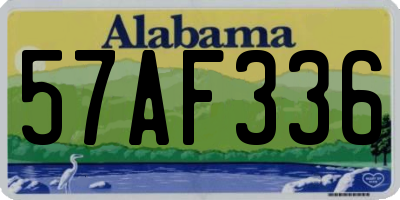 AL license plate 57AF336
