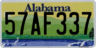 AL license plate 57AF337
