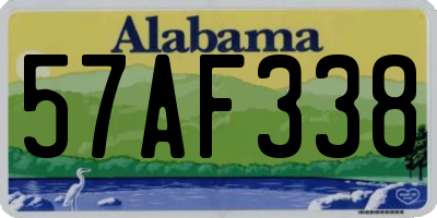 AL license plate 57AF338
