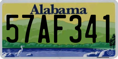 AL license plate 57AF341