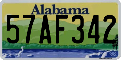 AL license plate 57AF342