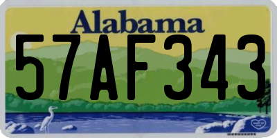 AL license plate 57AF343