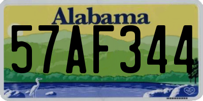AL license plate 57AF344