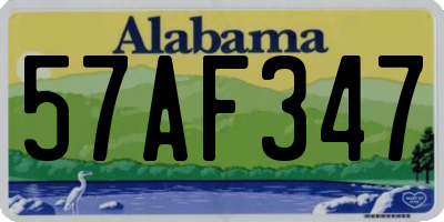 AL license plate 57AF347