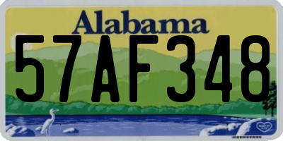 AL license plate 57AF348