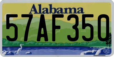 AL license plate 57AF350