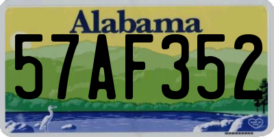 AL license plate 57AF352