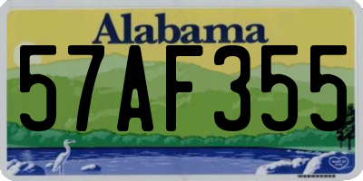 AL license plate 57AF355