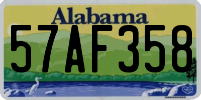 AL license plate 57AF358
