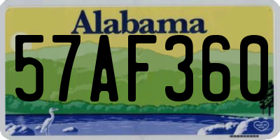 AL license plate 57AF360