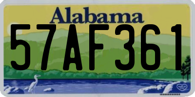 AL license plate 57AF361