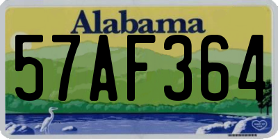 AL license plate 57AF364
