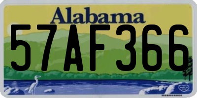 AL license plate 57AF366