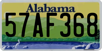 AL license plate 57AF368