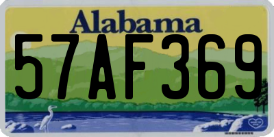 AL license plate 57AF369