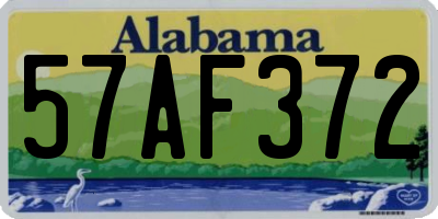AL license plate 57AF372