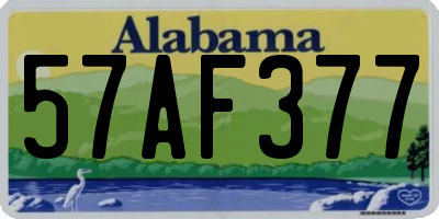 AL license plate 57AF377