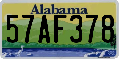 AL license plate 57AF378