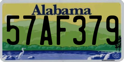 AL license plate 57AF379