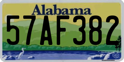 AL license plate 57AF382