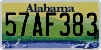 AL license plate 57AF383