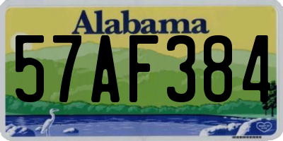 AL license plate 57AF384