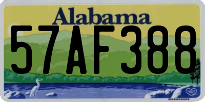 AL license plate 57AF388