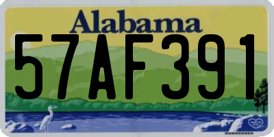 AL license plate 57AF391