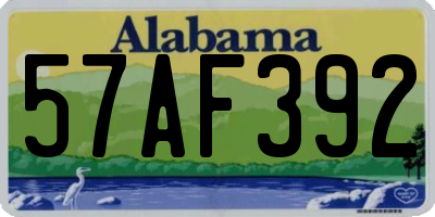 AL license plate 57AF392