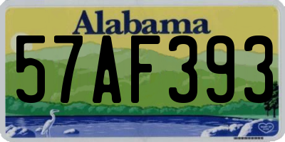 AL license plate 57AF393