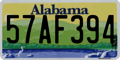 AL license plate 57AF394