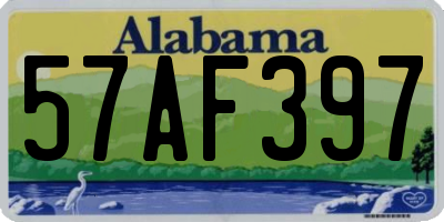 AL license plate 57AF397