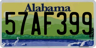 AL license plate 57AF399