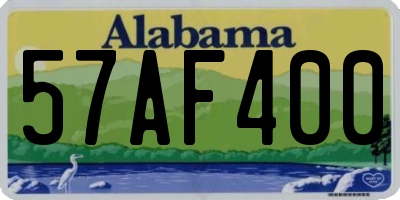 AL license plate 57AF400