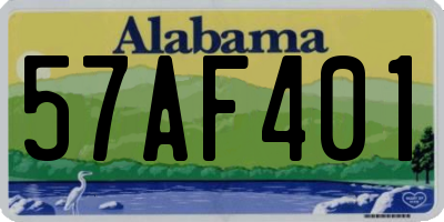 AL license plate 57AF401