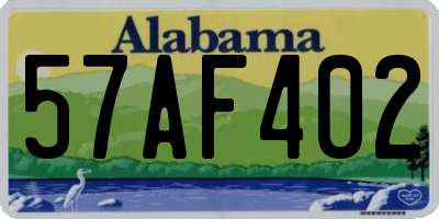 AL license plate 57AF402
